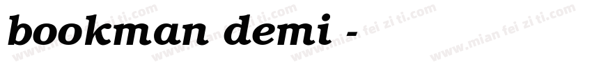 bookman demi字字体转换